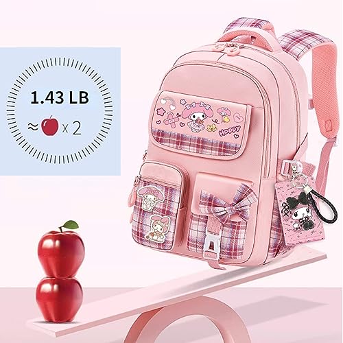 Kawaii Backpack Set with Cute Anime Accessories