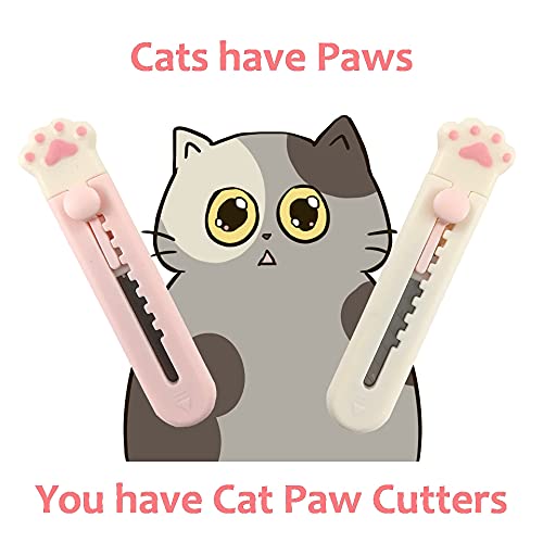 Cute Cat Paw Box Cutters - Kawaii Knife Set