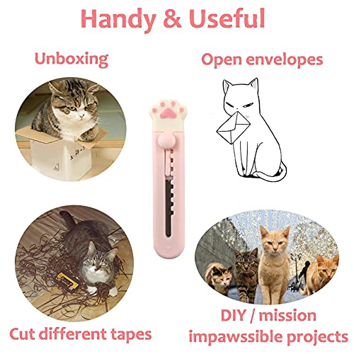 Cute Cat Paw Box Cutters - Kawaii Knife Set