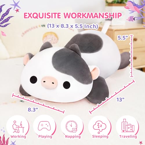 Cute Kawaii Cow Plush Pillow for Kids