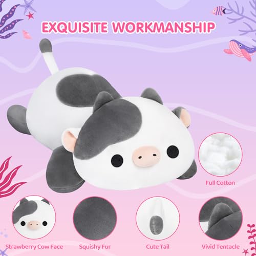 Cute Kawaii Cow Plush Pillow for Kids