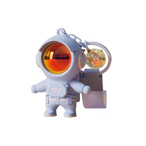 Kawaii Rainbow Astronaut Flashlight Keychain