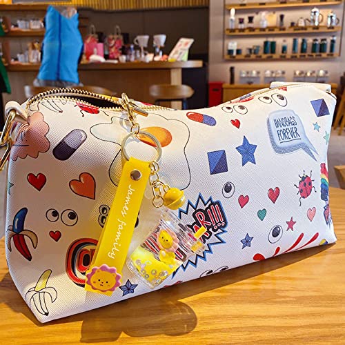 Kawaii Floating Rabbit Milk Tea Keychain Pendant