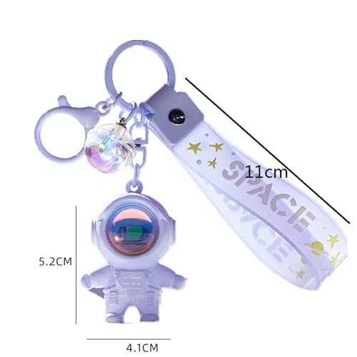 Kawaii Rainbow Astronaut Flashlight Keychain