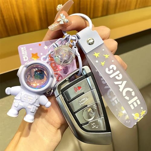 Kawaii Rainbow Astronaut Flashlight Keychain