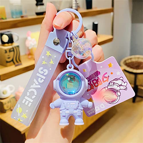 Kawaii Rainbow Astronaut Flashlight Keychain