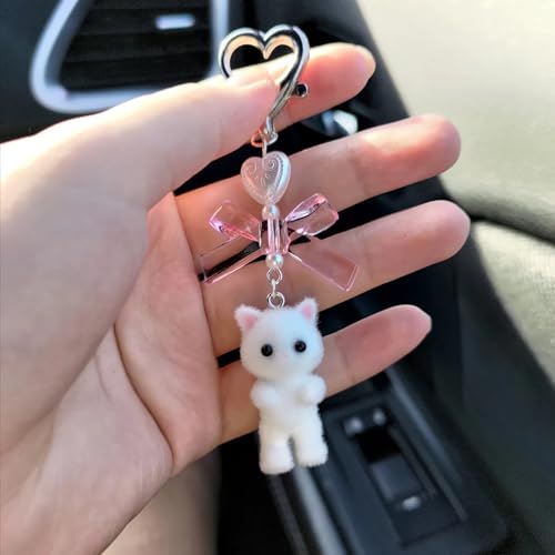 Kawaii Cat Keychain: Fuzzy Kitty Charm