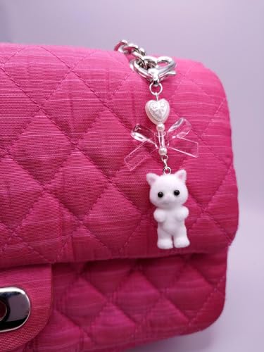 Kawaii Cat Keychain: Fuzzy Kitty Charm