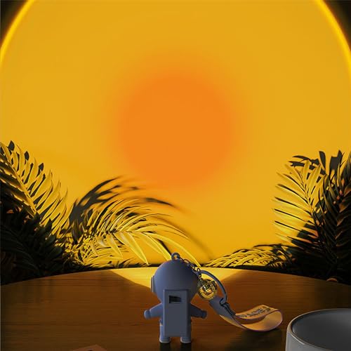 Kawaii Rainbow Astronaut Flashlight Keychain