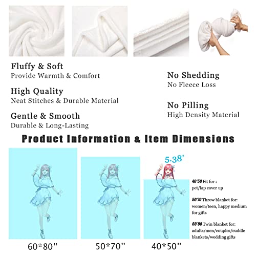 Kawaii Fox Anime Blanket - Super Soft Plush