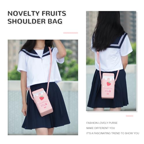 Kawaii Fruit Box Banana Strawberry Purse Bag