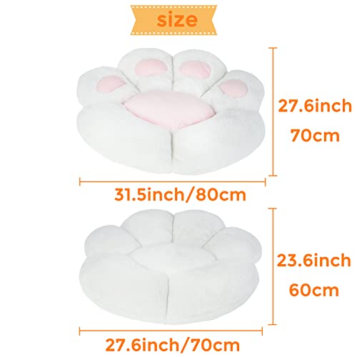 Kawaii Cat Paw Plush Cushion for Home Decor