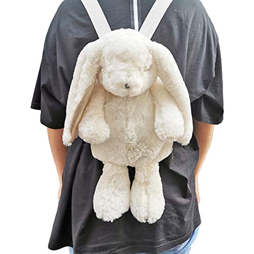 Kawaii White Bunny Plush Backpack for Kids