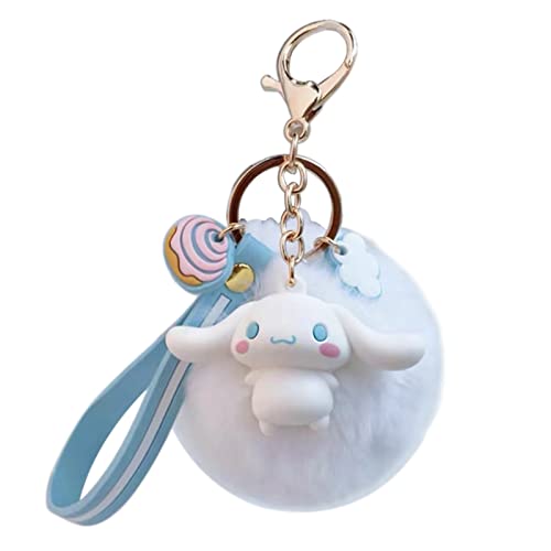 Cute Kawaii Pom Pom Keychain for Backpack Decor
