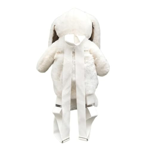 Kawaii White Bunny Plush Backpack for Kids
