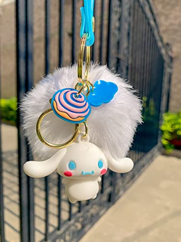 Cute Kawaii Pom Pom Keychain for Backpack Decor
