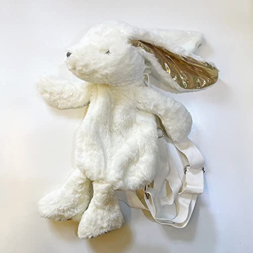 Kawaii White Bunny Plush Backpack for Kids