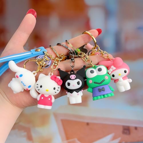 Cute Kawaii Anime Keychain Set - 5/7 Pieces