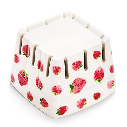 Kawaii Strawberry Ceramic Berry Basket Set