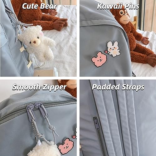 Kawaii Plush Backpack with Cute Accessories