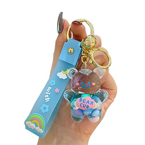 Kawaii Bear Liquid Floating Keychain Charm