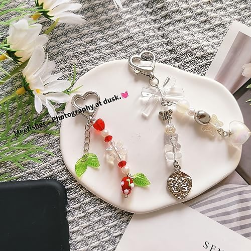 Kawaii White Bear Heart Keychain Pendant Gift