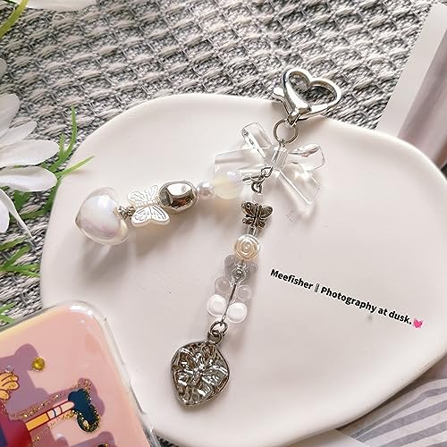 Kawaii White Bear Heart Keychain Pendant Gift