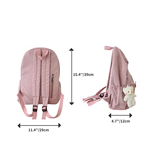 Kawaii Cute School Laptop Backpack with Plush Pendant