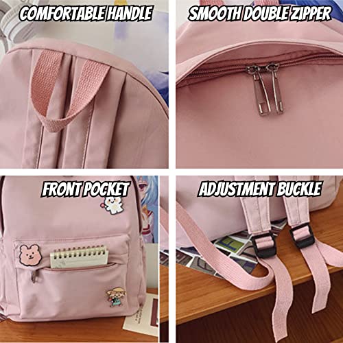 Kawaii Cute School Laptop Backpack with Plush Pendant