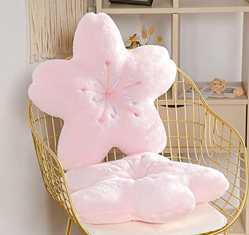 Cute Cherry Blossom Plush Pillow Cushion - Pink