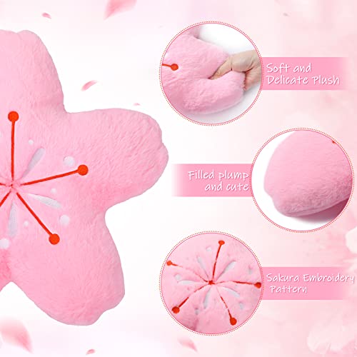 Cherry Blossom Kawaii Plush Throw Pillows (2 Pcs)