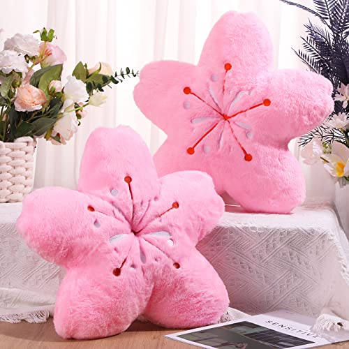 Cherry Blossom Kawaii Plush Throw Pillows (2 Pcs)