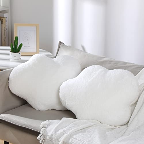Kawaii Cloud Plush Throw Pillows - 2 Pack