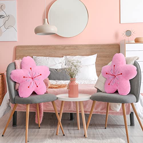Cherry Blossom Kawaii Plush Throw Pillows (2 Pcs)