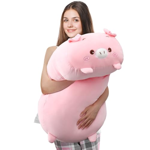 Giant Kawaii Pig Plush Pillow - Cute & Soft