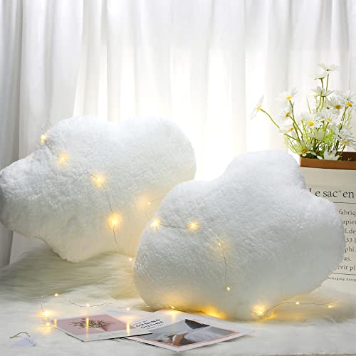 Kawaii Cloud Plush Throw Pillows - 2 Pack