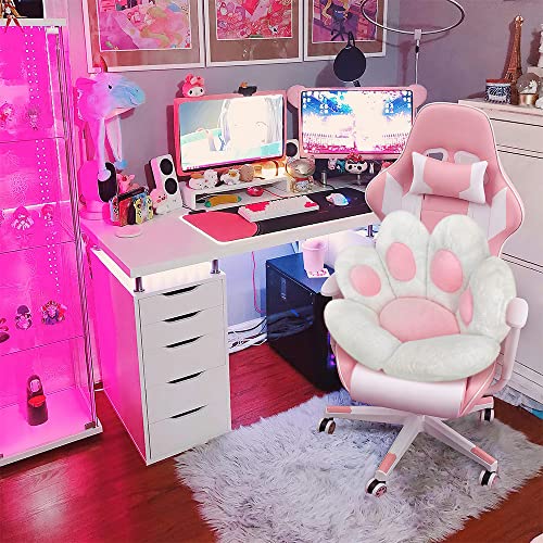 Kawaii Cat Paw Plush Cushion for Cozy Seating
