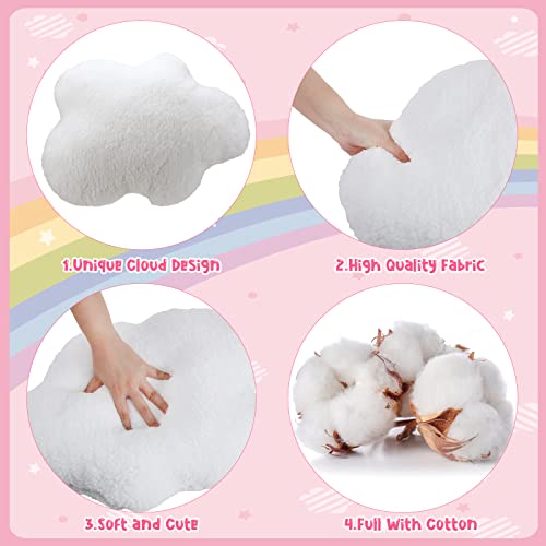 Kawaii Cloud Plush Throw Pillows - 2 Pack