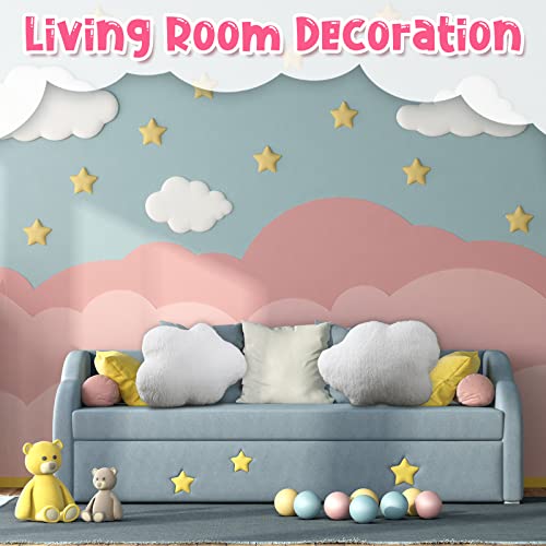 Kawaii Cloud Plush Throw Pillows - 2 Pack