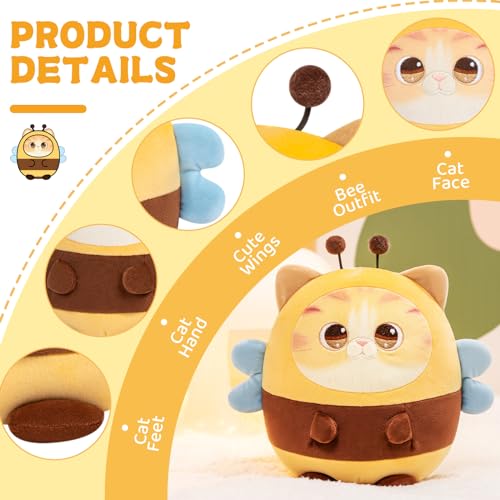 Mewaii Kawaii Cat Bee Plush Toy Pillow