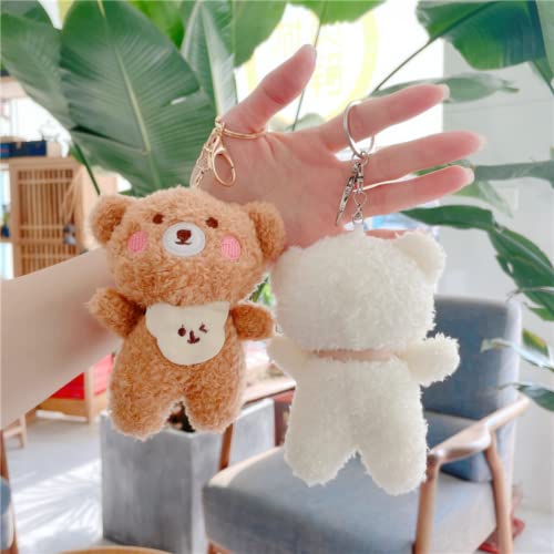Kawaii Plush Bear Keychain Set - Fluffy Charm