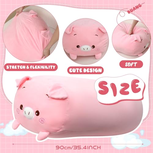 Giant Kawaii Pig Plush Pillow - Cute & Soft