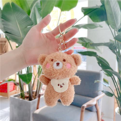 Kawaii Plush Bear Keychain Set - Fluffy Charm