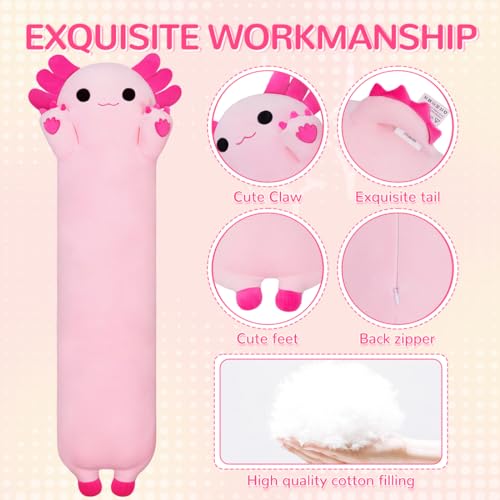 Chubbyjoy 43” Cute Axolotl Plush Body Pillow