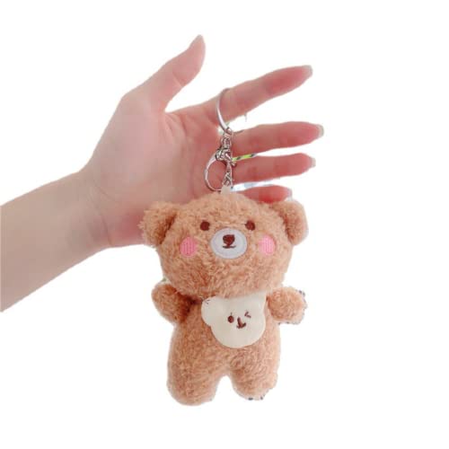 Kawaii Plush Bear Keychain Set - Fluffy Charm