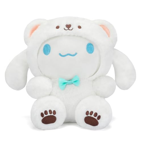 8-Inch Kawaii White Bear Plush Toy Delight