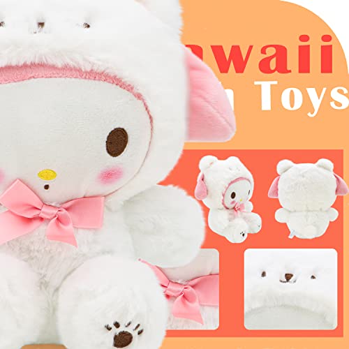 Kawaii Cartoon White Bear Plush Toy Collection