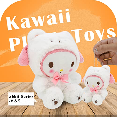 Kawaii Cartoon White Bear Plush Toy Collection