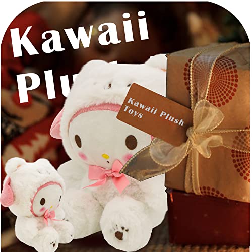 Kawaii Cartoon White Bear Plush Toy Collection