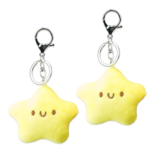 Kawaii Plush Star Keychain with Squeaky Sound